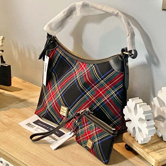 NWT Tartan/Plaid Erica Dooney & Bourke purse PLUS matching coin purse - Picture 3 of 10